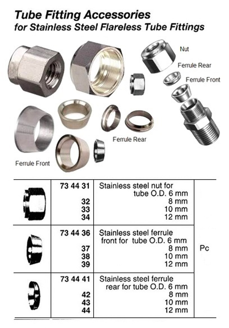 IMPA 734436 Stainless steel hydraulic cutting ring,  6