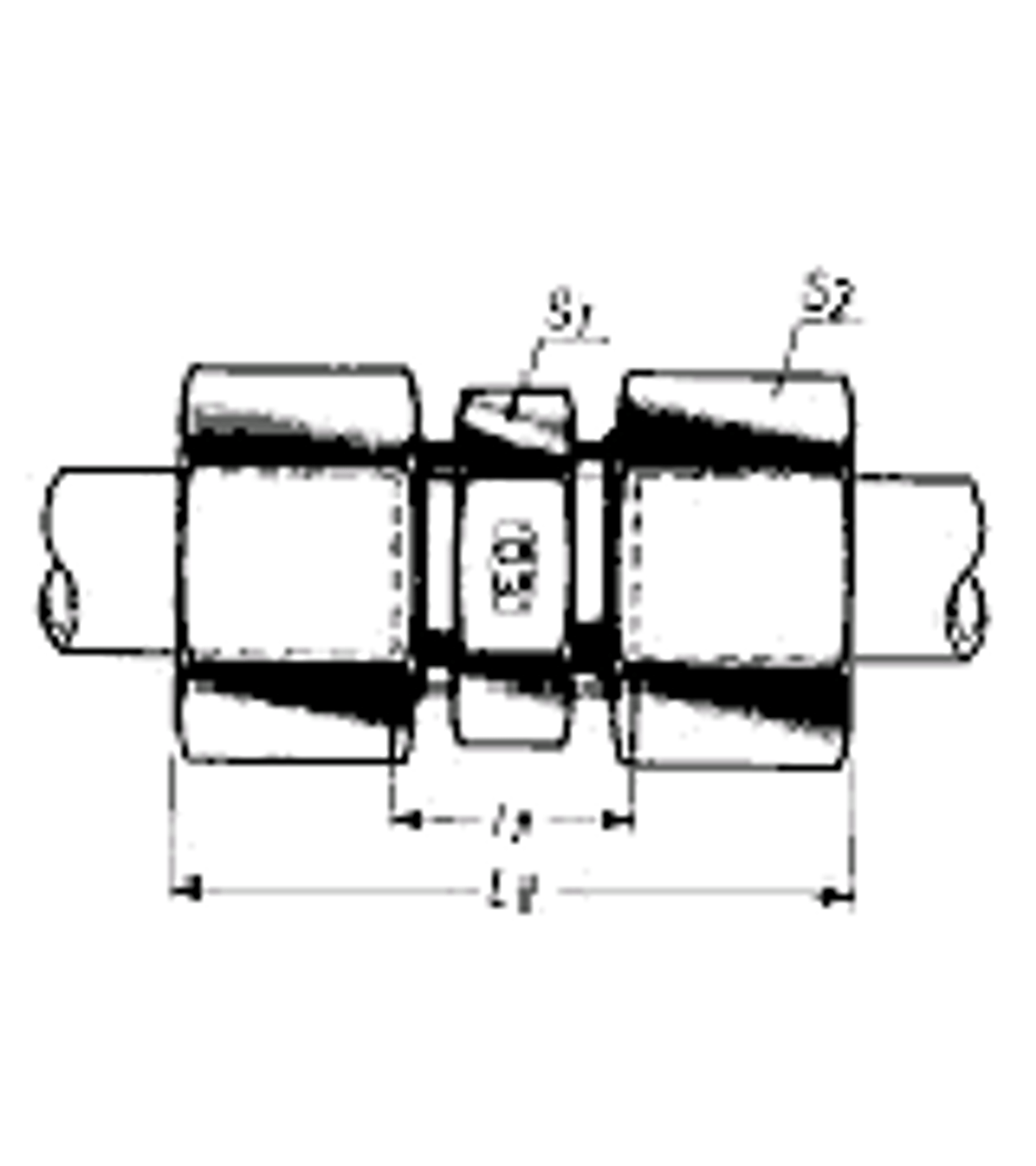 IMPA 734452 Straight coupling FE/ZN 6MM 100BAR