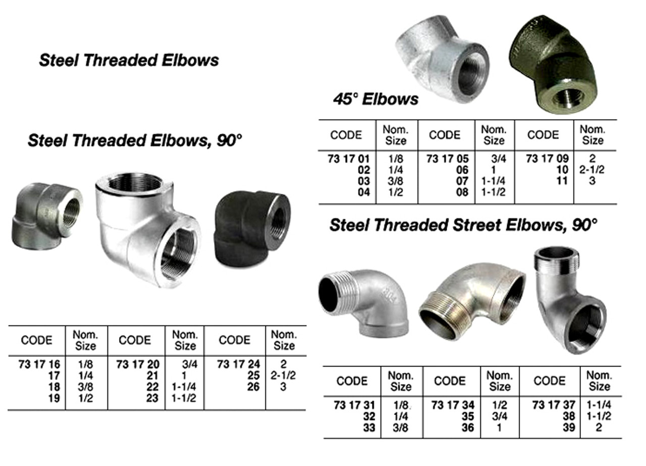 IMPA 731732 STREET ELBOW 90degr STEEL 3000psi-NPT 1/4