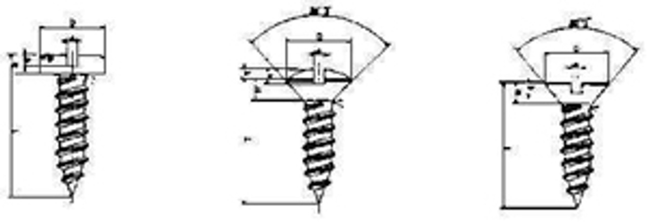IMPA 694401 TAPPING SCREW COUNTERSUNK 4,8x38mm DIN7982-STEEL ZINC
