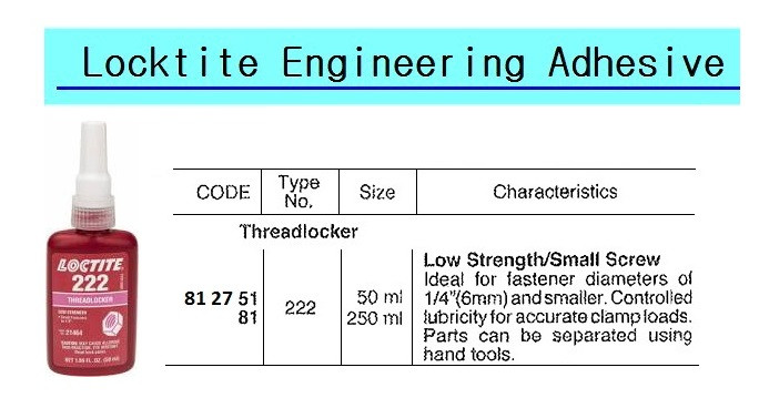 IMPA 812751 THREAD LOCKER EVOBOND 222 50 ML NUT LOCK