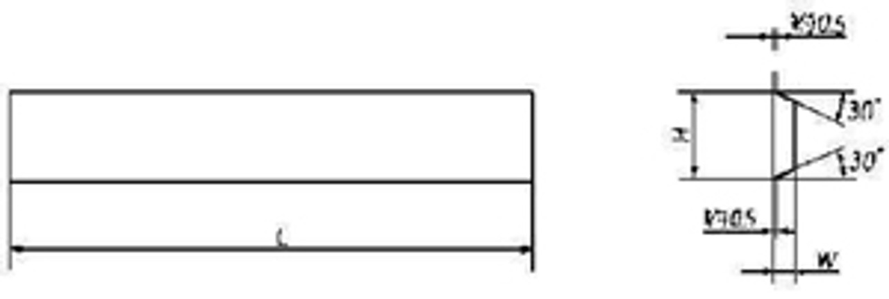 IMPA 632651 TOOL BIT PLATE CUTTING-OFF HSS 3/32"x 1/2"x 4"