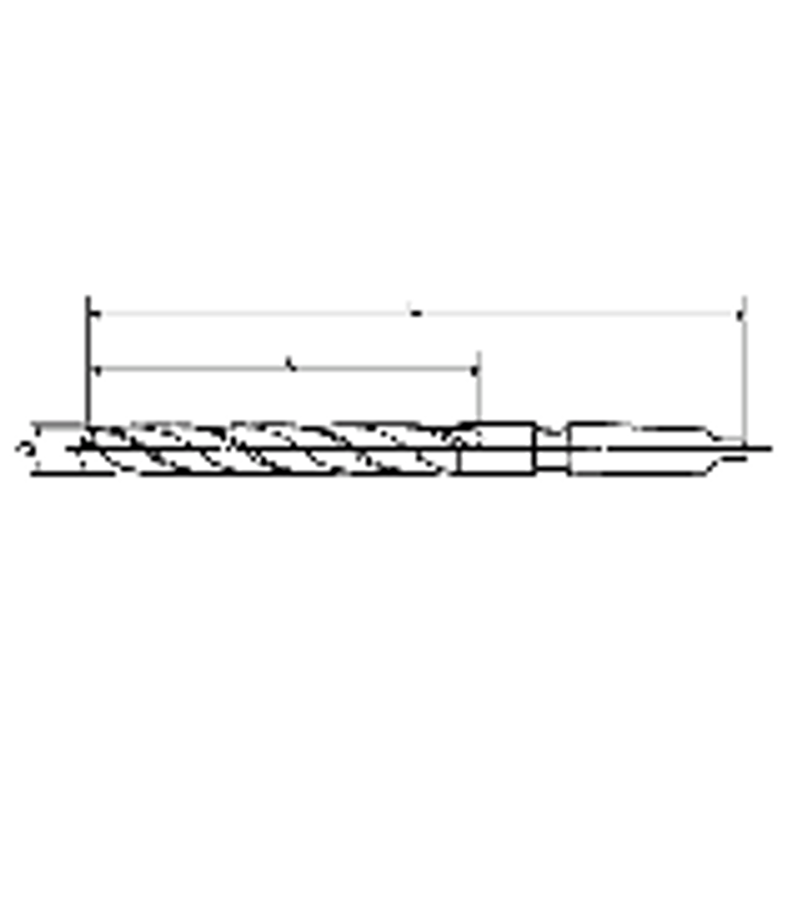 IMPA 630451 TWIST DRILL HSS 10,0x285mm LONG-MORSE TAPER SHANK No.1