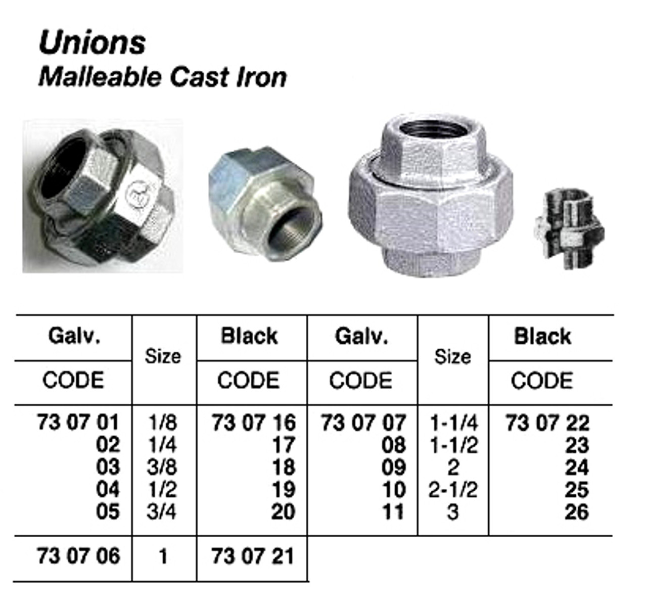 IMPA 730706 UNION 340 GALV. BSP 1"