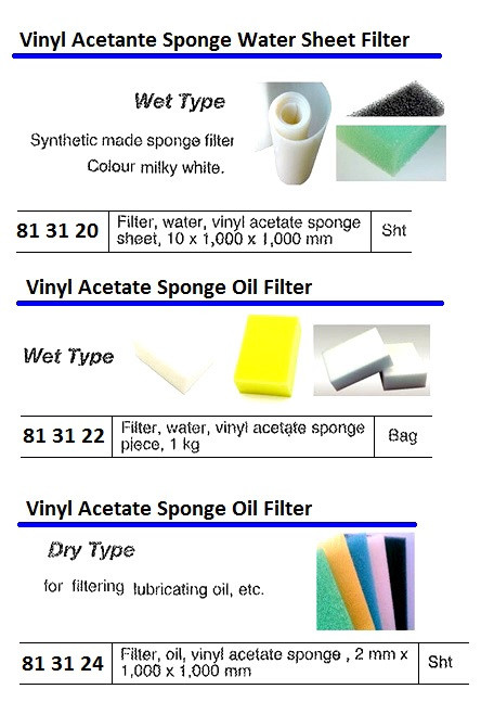 IMPA 813120 WATER FILTER 2000 MM 40 M2 15 MM VINYL ACETATE