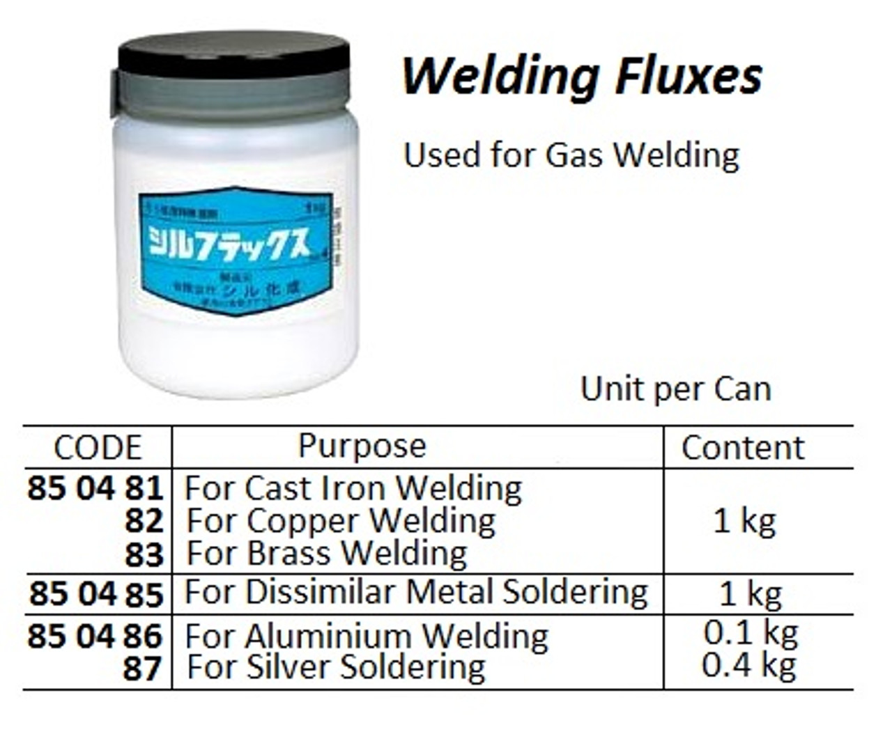 IMPA 850487 WELDING FLUX FOR SILVER SOLDERING jar 200gr. FLUX-6