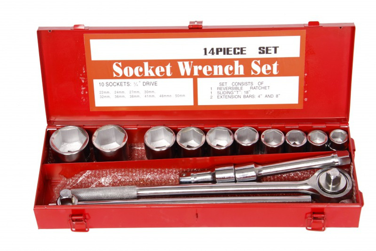 IMPA 610153 WRENCH SOCKET SET 22-50mm Square Drive 3/4" TRANSTIME