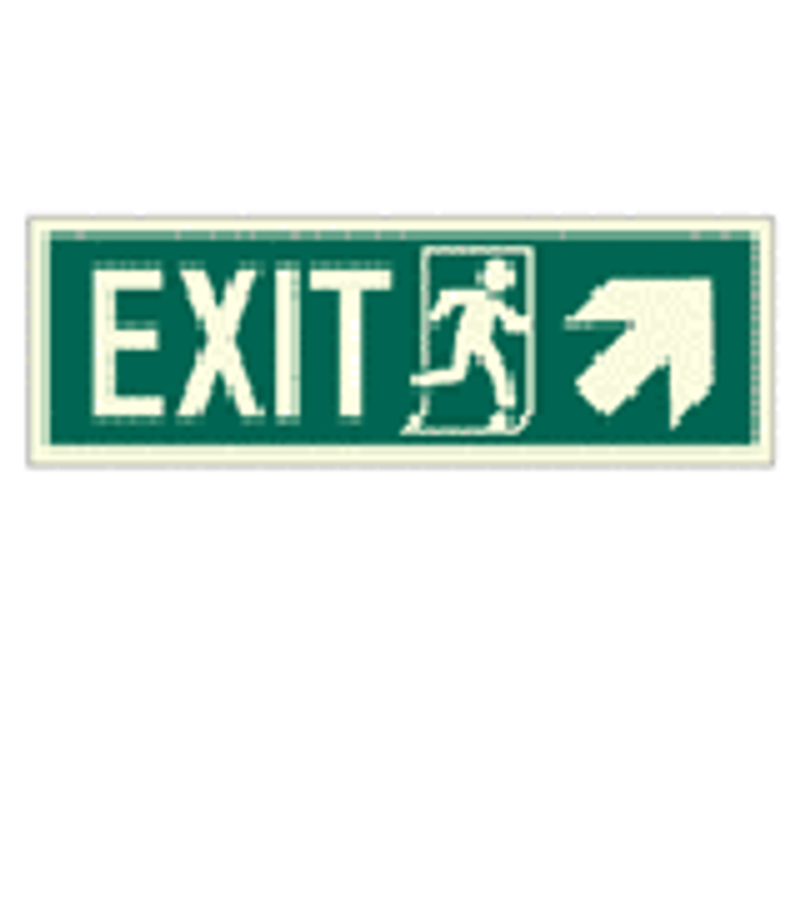 IMPA 334403 Direction sign (PV) - Exit run right - arrow cross right up