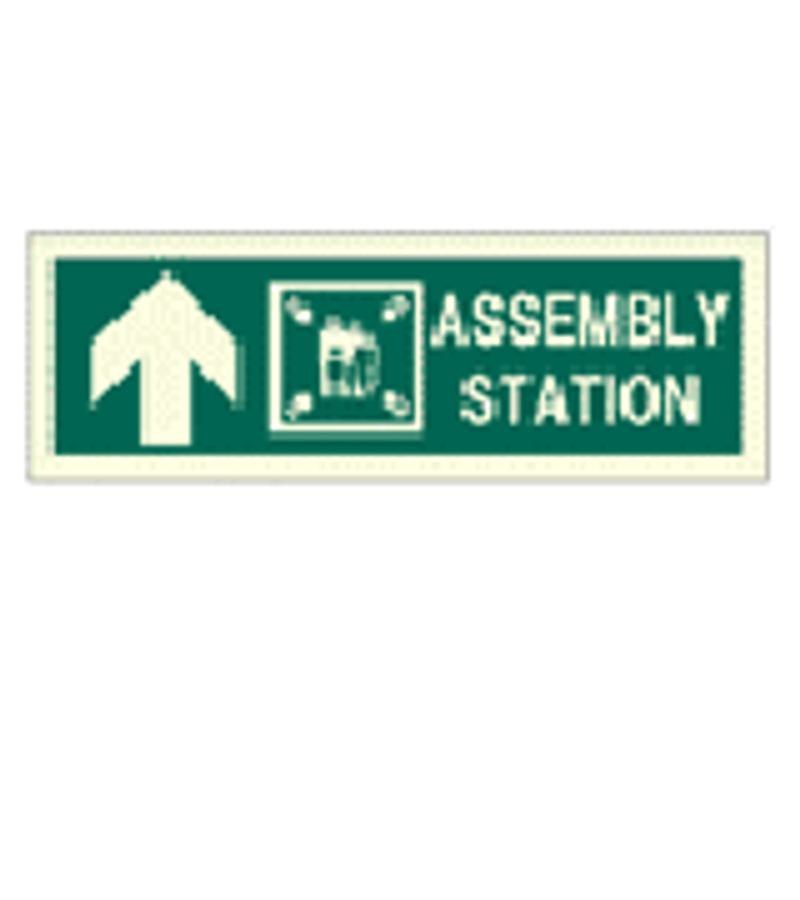 IMPA 334401 Direction sign (PV) - Exit run right - arrow up right