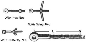 IMPA 692401 DOG BOLT M16x80mm STAINLESS STEEL AISI-316