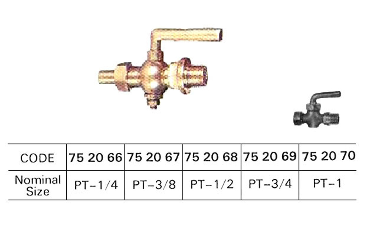 IMPA 752068 DRAIN COCK BRASS BSP MALE 1/2" WITH COUPLINGS