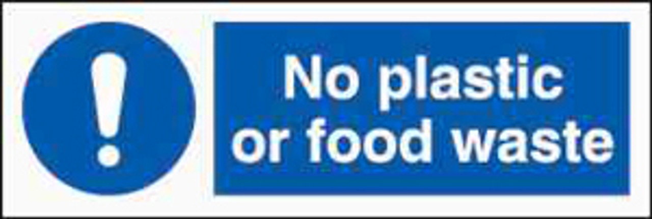 IMPA 335692 Galley sign - No plastic or food waste