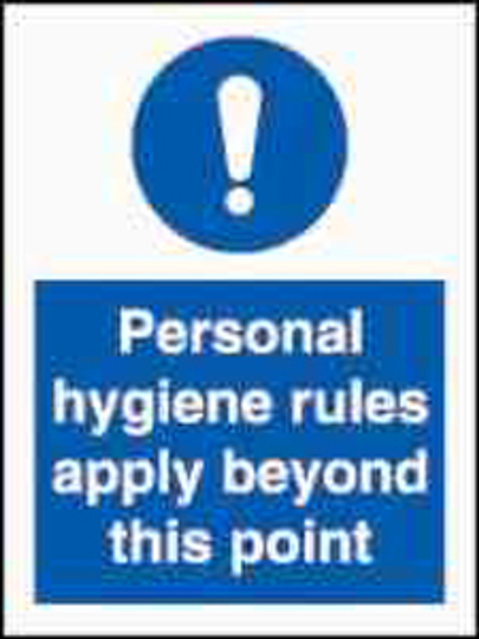 IMPA 335768 Galley sign - Personal hygiene rules beyond this point