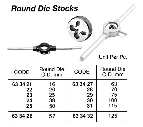 IMPA 633423 ROUND DIE STOCK for round dies outside diam. 1