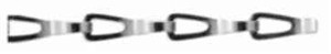 IMPA 231126 SASH CHAIN 16x5mm BRASS-NICKEL per meter