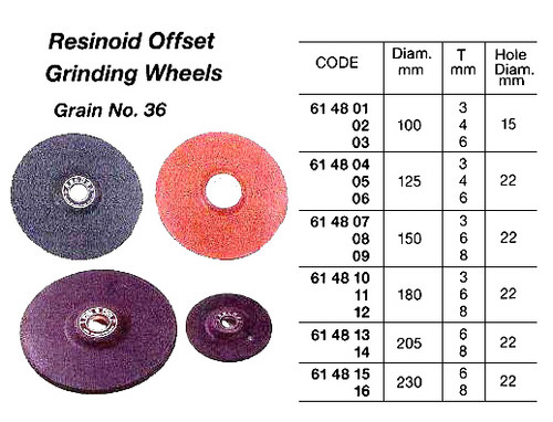 IMPA 614808 Grinding wheel 150 x 6 x 22,2 mm - 10200 rpm Klingspor A24 Extra (for universal metal work)