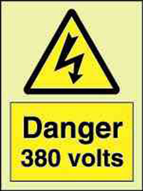 IMPA 337615 hazard sign - Symbol danger 380V