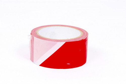 IMPA 331196 HAZARD WARNING TAPE, PLASTIC, RED/WHITE, 50MMX50MTR