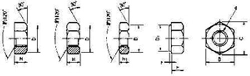 IMPA 692801 HEXAGON NUT M3 DIN 934-STEEL 8.8 ZINC