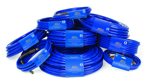 IMPA 270163 HIGH PRESSURE PAINT SPRAY HOSE NYLON BLUE 1/4" NPSM FEMALE SS 20 MTR 280 BAR 6 MM WITH COUPLINGS