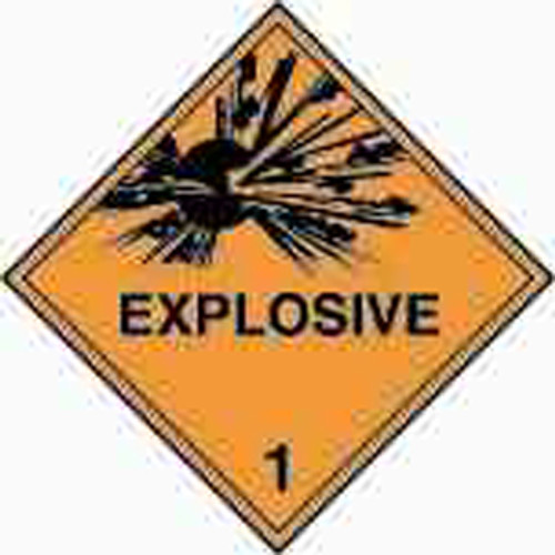 IMPA 332203 IMO hazard warning diamonds - 1.0 Explosive 25x25