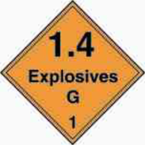 IMPA 332248 IMO hazard warning diamonds - 1.4G Explosive 25x25