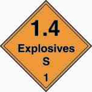 IMPA 332249 IMO hazard warning diamonds - 1.4S Explosive 25x25