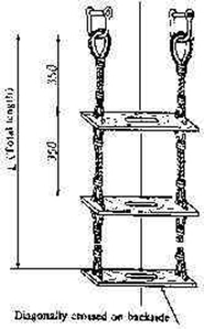 IMPA 232026 JACOBS ROPE LADDER 23 mtr. WITH WOODEN RUNGS-ROUND