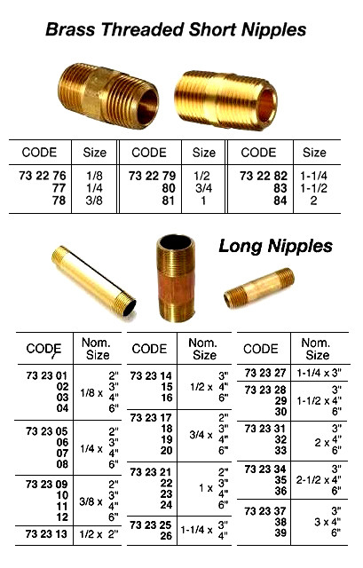 IMPA 732311 LONG NIPPLE BRASS BSP 3/8"x 100mm