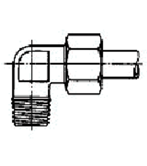 IMPA 733244 MALE ELBOW STEEL  WITH CUTTING RING 1 1/2"BSPx42mm