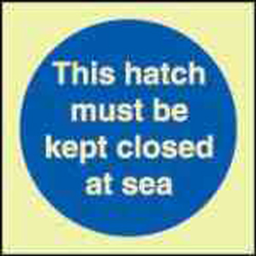 IMPA 335817 Mandatory sign - Hatch kept closed @ sea