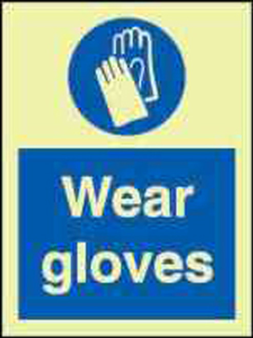 IMPA 335724 Mandatory sign - Wear Gloves 20x15 cm