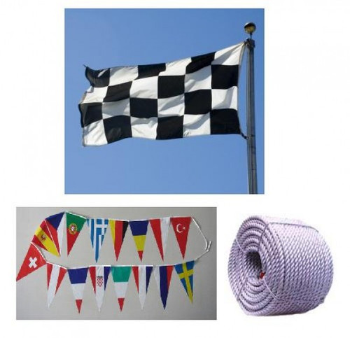 IMPA 211316 NYLON ROPE 6mm WHITE braided reel of 100 mtr.