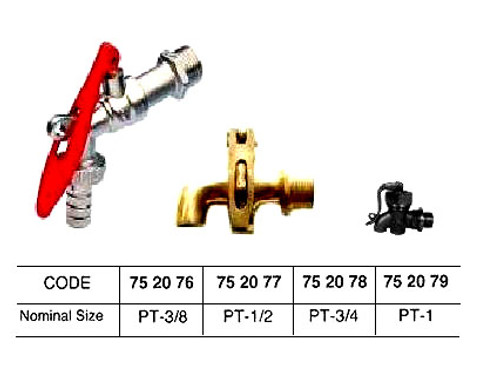 IMPA 752078 OIL DRUM FAUCET BRASS BSP 3/4" male thread