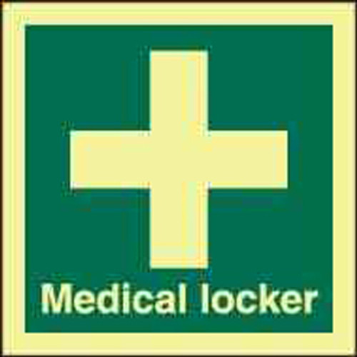 IMPA 334127 Photoluminescent IMO symbol - Medical locker