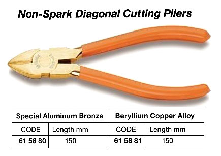 IMPA 615881 PLIER DIAGONAL CUTTING 160mm BE-COPPER NON-SPARK