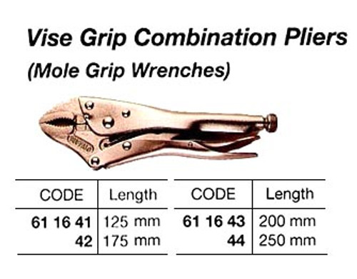 IMPA 611643 PLIER VICE GRIP COMBINATION 175mm  IRWIN VISE-GRIP