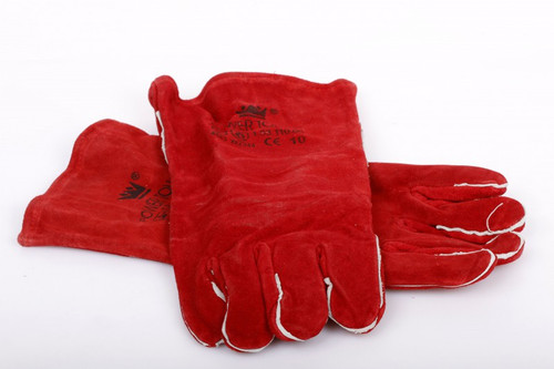 IMPA 851163 Red split welder's gloves - 5 Fingers