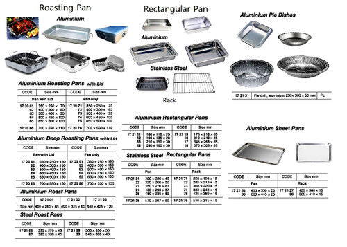 IMPA 172102 ROAST PAN 550x400x100mm ALUMINIUM