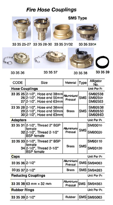 IMPA 333532 ADAPTER SMS LM/PRESSAL 21/2" 21/2" BSP FEMALE