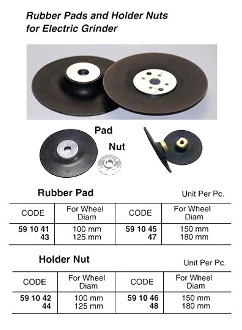 IMPA 591043 RUBBER PAD 125MM FOR ANGLE GRINDER