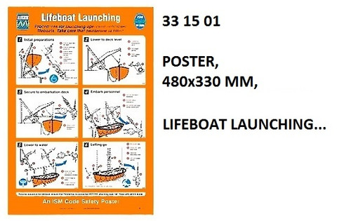 IMPA 331501 Self adhesive poster - Lifeboat launching procedures