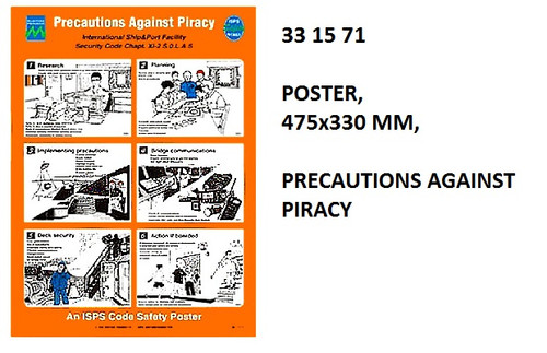 IMPA 331571 Self adhesive poster - Piracy precautions