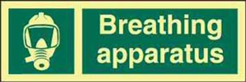 IMPA 334182 Self adhesive safety sign - Sign Breathing apparatus
