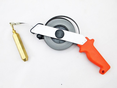 IMPA 650863 SOUNDING TAPE STEEL BLACK 30mtr with plumb bob B.M.I.