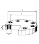 IMPA 735665 Steel blind flange PN 16 DIN 2576 mat. S235JR,   10"