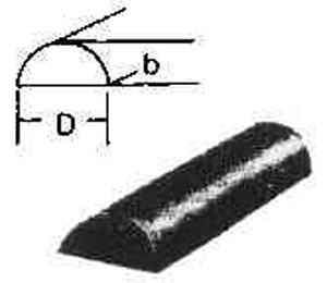 IMPA 670285 Steel half round bar hot rolled St 37,0  60x30 mm