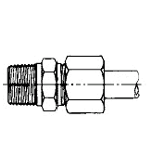 IMPA 733107 Steel Hydraulic straight male connector,    10x3/8