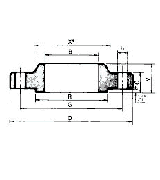 IMPA 734673 Steel slip-on flange ASTMA105 / A105N ANSI B16.5 class 300#Lbs,  1"