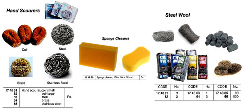 IMPA 174065 STEEL WOOL ASSORTMENT 3-pcs No.00+1+3 bag of 160 gram